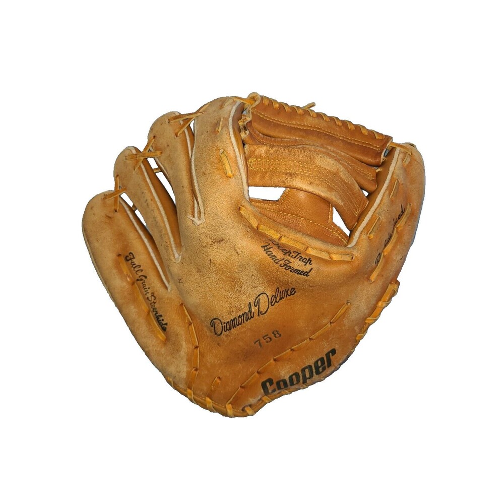 Cooper Diamond Deluxe 758 Baseball Glove Vintage RHT Leather Mitt